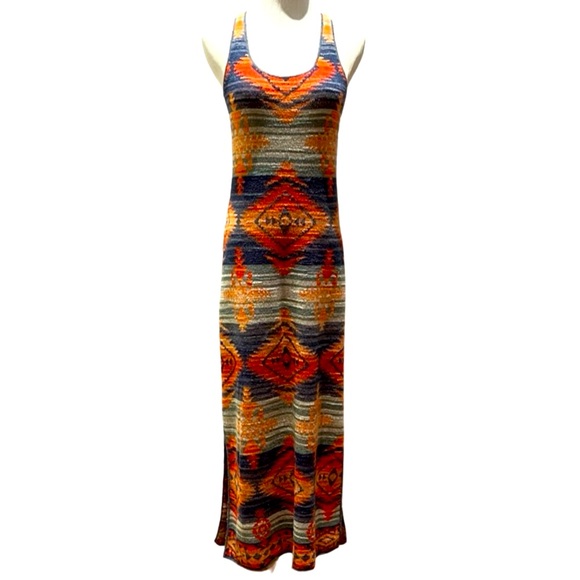 Lauren Ralph Lauren Dresses & Skirts - Denim & Supply RALPH LAUREN Maxi Dress Size SP Knitted Tribal Native Rare